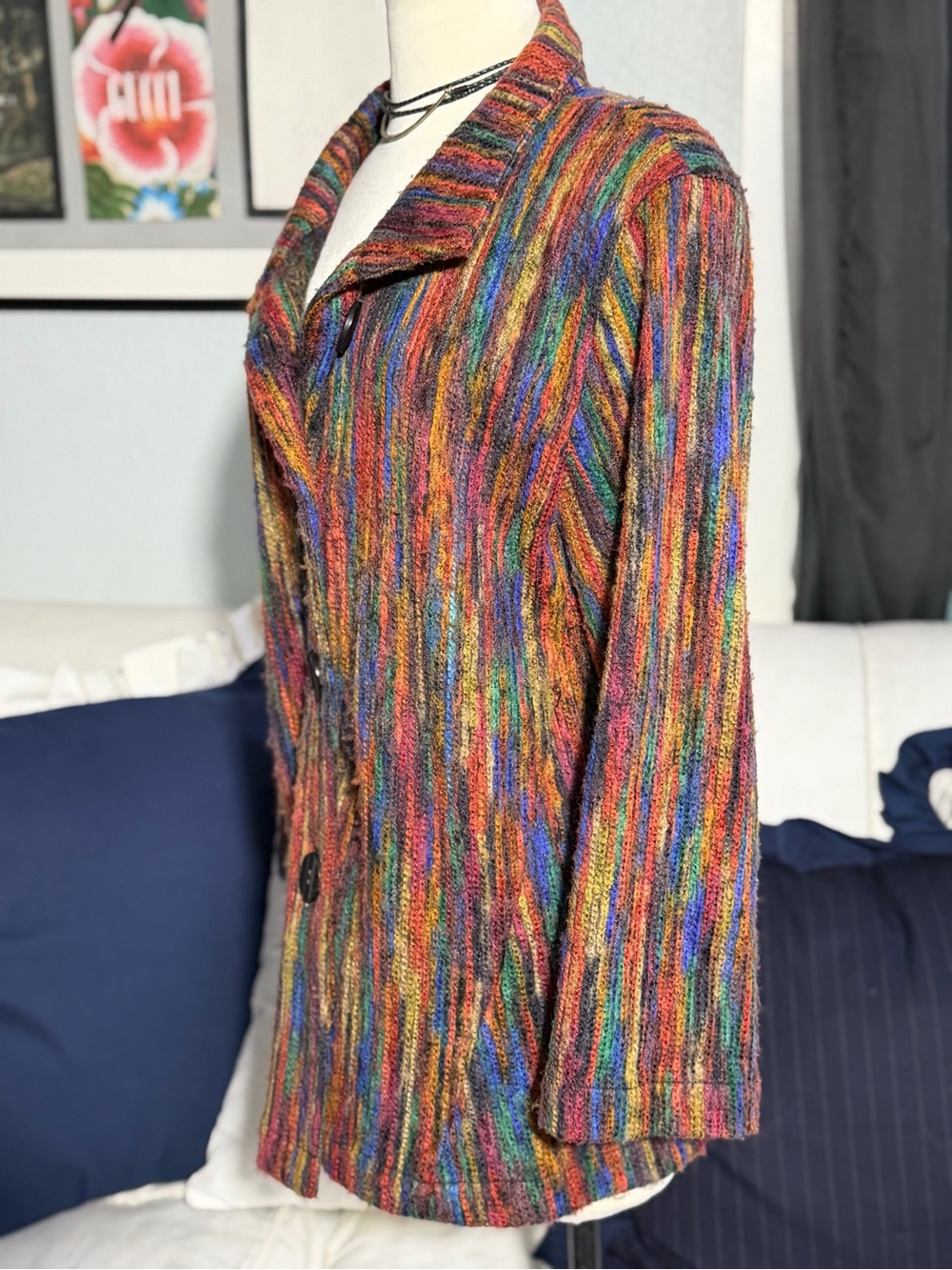Habitat Multicolor Striped Button-Front Jacket - Picture 4 of 8